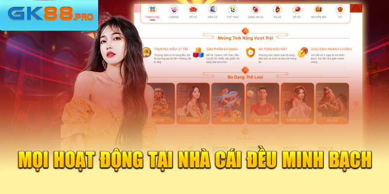 Mọi hoạt động tại nhà cái đều minh bạch