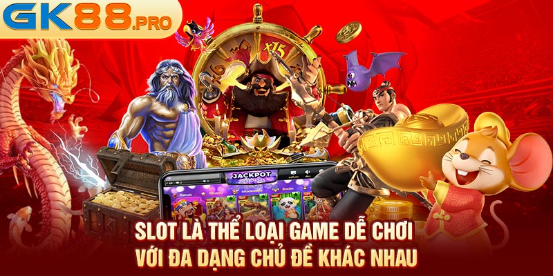 Slot là thể loại game dễ chơi với đa dạng chủ đề khác nhau