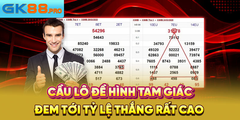 Cầu lô đề hình tam giác đem tới tỷ lệ thắng rất cao