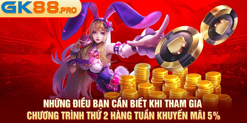 Những điều bạn cần biết khi tham gia chương trình thứ 2 hàng tuần khuyến mãi 5%